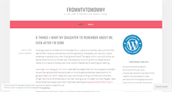 Desktop Screenshot of frommtvtomommy.com